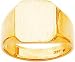 14K Gold Mens Signet Ring Sz 10