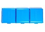 Bluecell 3 Pack of Solid Light Blue battery case for 4 rechargeable AA/AAA Cell + Bluecell Cable Tie