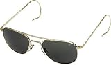 American Optical Flight Gear Original Pilot Sunglasses, Gold Frame, Comfort Cable Temple, 32108
