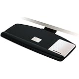 3M Easy Adjust Keyboard Tray, Standard Platform with Antimicrobial Gel Wrist Rest and Precise Mouse Pad, 23-inch Track, Black (AKT90LE)