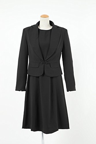 女性スーツ　冠婚葬祭ママ喪服ブラック入学卒業お受験　XL　13号