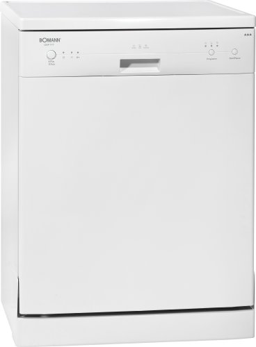 Bomann GSP 777.1 Freistehender Geschirrspüler / A+ A / 12 Maßgedecke / 55 db / weiß / 3 Programme / Überlaufsicherung / LED-Kontrollanzeigen