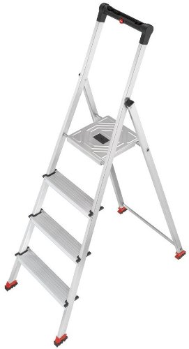 Hailo Ligne Parquet L65P aluminium Escabeau ménager de sécurité Hailo Ligne Parquet L65P aluminium Escabeau ménager de sécurité