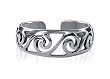Pretty Filigree Swirl Toering Sterling Silver Toe Ring