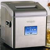 Waring Pro WIM30 Clear-Ice Professional Portable Electronic Ice Maker, Brushed Stainless Steel