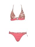 Hobie Pink and Floral Belted Bikini Swimwear Set