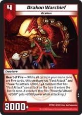 2012 Kaijudo Evo Fury Single Trading Card - Drakon Warchief (37/55 4EVO) - Uncommon