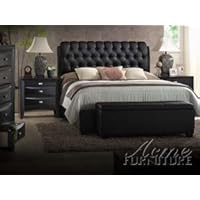 Ireland Black PU Eastern King Bed Set