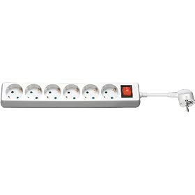 Wentronic - Barre multiprise x 6 - Prises type E avec s�curit� enfant - 3 m - Blanc (Import Allemagne)