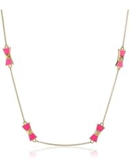 kate spade new york "Locked In" Bow Scatter Necklace, 32"