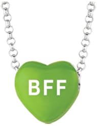 Sweethearts Enamel "BFF" Heart on 16" Necklace Pendant with Gift Box