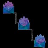 Galilee Hand Painted Silk Appliqué Water Lilies Motif T-Shirts (From Galilee, Israel)