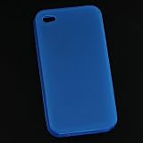 Premium Blue TPU Flexi Gel Skin for Apple iPhone4, 4th Generation, 4th Gen Flexible See Thru Skin