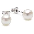 Sakura Pearl AM002 - Pendientes de de plata de ley con perla de agua dulce (2 perlas)