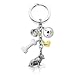 Bulldog - I Love My Dog Keychain