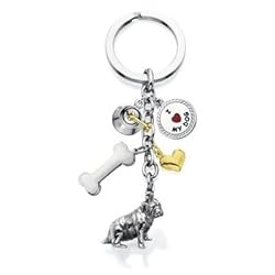 Bulldog - I Love My Dog Keychain