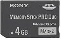 Sony MSMT4G 4GB Memory Stick PRO Duo (Mark2) Media