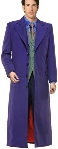Trust Vendor Cosplay Costume Joker Wool Long Trench Coat,Men-Small