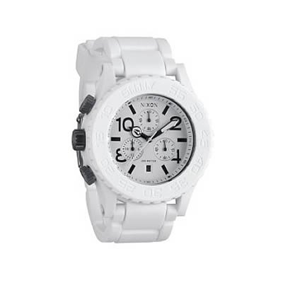 Nixon Rubber 42-20 Chrono Watch -  MenWomen White One Size