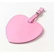 Colored Leather Heart Luggage Tag Color: CL Pink