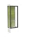 Edge Series Floor Display Case Base Color: Frosty White, Frame Color: Dark Bronze, Case Backing: Pale Green