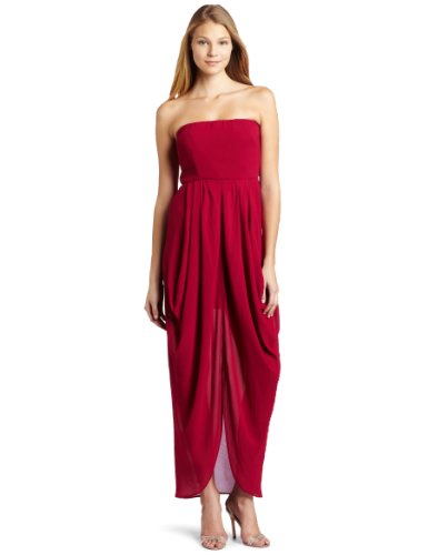 Twelfth St. By Cynthia Vincent Strapless Drape Dress, Fuschia, Large