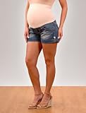 A Pea in the Pod Collection: True Religion Secret Fit Belly(tm) 5 Pocket Stretch Fabric Maternity Shorts