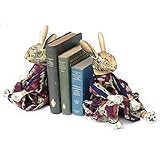 Wood bookends, 'Rabbits Like to Read'