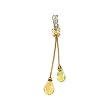 14K Yellow Gold Briolette Peridot, Briolette Citrine and Diamond Pendant