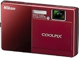 Nikon Coolpix S70 12.1MP Digital Camera with 3.5-inch OLED Touch Screen and 5x Wide Angle Optical Vibration Reduction (VR) Zoom (Red)