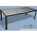 Gartentisch mit 3 massiven Granitplatten! / Tisch / Schwarz / Grau