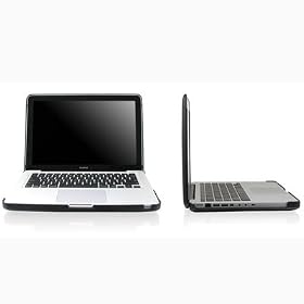 Macally BOOKSHELL2 Leather Protective Cover for New 13 Inch Aluminum MacBook