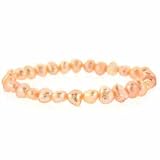 Genuine Freshwater Cultured Biwa Peach Pearl Stretch Bracelet