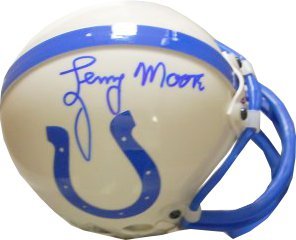 Lenny Moore signed Baltimore Colts Replica Mini Helmet