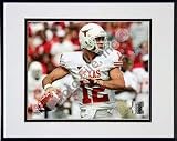 Colt McCoy Texas Longhorns 2008 Action "White Jersey" Double Matted 8" x 10" Photograph in Black Anodized Aluminum Frame