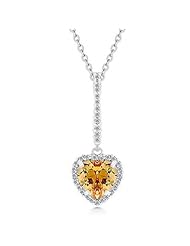 Champagne Heart Drop Pendant