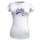 Chicago Cubs Women's Script Tunic White Baby Doll Logo Shirt by G-III