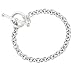 Karat Platinum Rolo Link Toggle Lock Bracelet