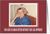 Appendix Surgery Congratulations - FUNNY Card