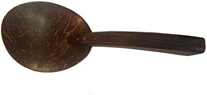CoCo BKK Wood Hand Carved Ladle 9" Hand Carved Natural and Organic, Hawaiian