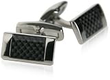 Titanium Carbon Fiber Cufflinks with Gift Box