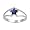 Sterling Silver Blue Sapphire CZ Star Ring Size 4