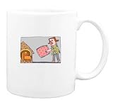 Mug with human, body, individuals, individual, persons, pillow, humans, people, woman, person, dog, sleeping, house