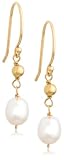 Image of 14k Yellow Gold, June Birthstone, Pearl Briolette Hook Earrings