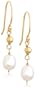 14k Yellow Gold, June Birthstone, Pearl Briolette Hook Earrings