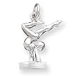 Sterling Silver Gymnast Charm Pendant