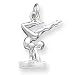 Sterling Silver Gymnast Charm Pendant
