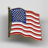 Waving USA Flag Lapel Pin