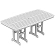 71" Recycled Earth-Friendly Cape Cod Outdoor Patio Dining Table - White