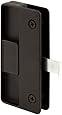 Prime-Line Products A 177 Sliding Screen Door Latch & Pull, 3 in. Hole Center, Black Plastic w/Steel Latch, Mortise Install